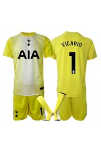 Tottenham Hotspur Guglielmo Vicario #1 Keeper Babyklær Tredje Fotballdrakt til barn 2025-26 Korte ermer (+ Korte bukser)